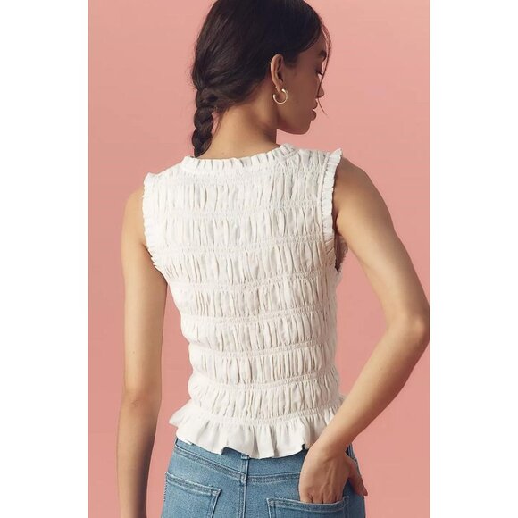 PAIGE Women's Devi Top Size S In White - Picture 2 of 12